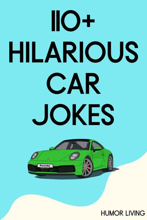 Cars give you freedom, mobility, and more experiences. With so many types comes a lot of humor opportunities. Read the funniest car jokes. Punny Jokes, Car Jokes, Funny Jokes To Tell, Funny Jokes For Kids, Jokes And Riddles, Whats Good, Jokes For Kids, Car Humor, New Cars