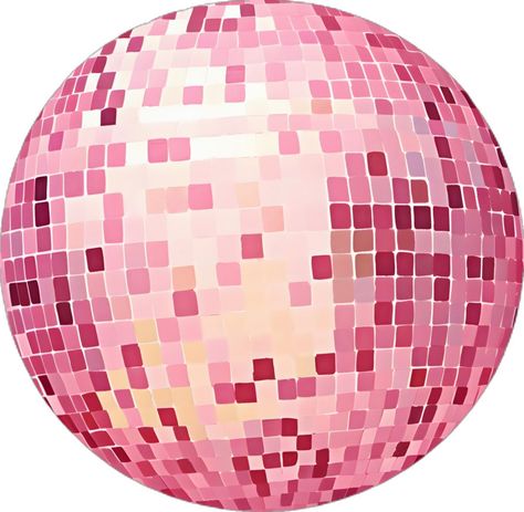 Pink Disco Wallpaper, Pink Disco Wallpaper Aesthetic, Disco Ball Pink Aesthetic, Disco Ball Illustration, Pink And Orange Disco Ball, Disco Ball No Background, Disco Ball Digital Art, Libra Princess, Disco Ball Art