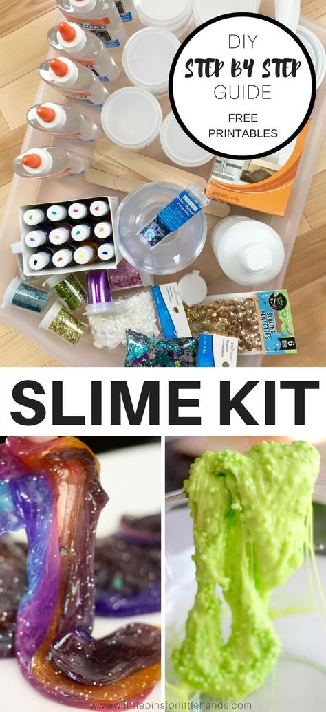 Diy Slime For Kids, Make Slime For Kids, Basic Slime Recipe, Slime Birthday Party, Kids Slime, Play Dough Recipes, Slime Making Kit, Perfect Slime, Homemade Slime Recipe