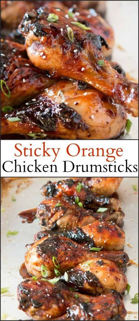 I'm begging you all to pin the heck out of this one because not only are the sticky orange chicken drumsticks going to be your new favorite but you can actually use any cut of chicken you want. ohsweetbasil.com Orange Chicken Drumsticks Crockpot, Grilled Butterfly Chicken Drumsticks, Orange Chicken Drumsticks, Sticky Orange Chicken, Baked Orange Chicken, Bone Appetit, Marion Grasby, Oh Sweet Basil, Chicken Leg Recipes