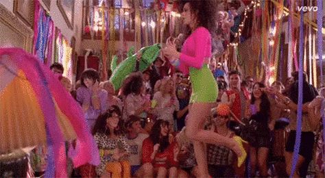 Because you like being that fun outgoing person. | 18 Struggles Only Socially Outgoing Introverts Understand Running Man Dance, Katy Perry Gif, Katy Perry Songs, Disco Floor, Last Friday Night, Dancing Gif, Last Friday, Glow Sticks, Running Man