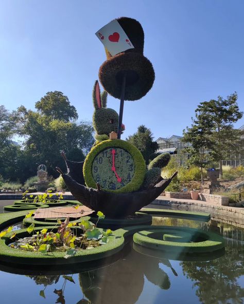 Fall down the rabbit hole at Atlanta Botanical Garden. Alice's Wonderland returns, now through September 15! I've been to many gardens in many cities, and Atlanta Botanical Gardens does not disappoint. It covers approximately 30 acres of outdoor gardens to explore, as well as numerous exhibits and seasonal events, such as this Alice in Wonderland exhibit. We were visiting a couple years ago and got to see this exhibit, so I was excited to see it has returned! It's the perfect way to roll... Alice In Wonderland Botanical Garden, Atlanta Botanical Gardens, Atlanta Botanical Garden, Down The Rabbit Hole, The Rabbit Hole, Rabbit Hole, The Rabbit, Cover Photo, Botanical Garden