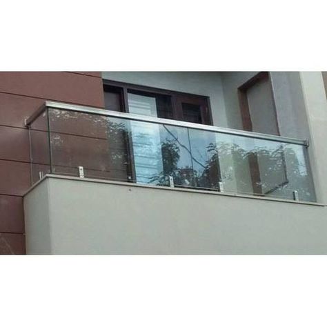 Balcony Railing Design Modern Glass, Railing Design For Balcony, Handrails Design, Glass Railing Design, Design For Balcony, Glass Balcony Railing, Railing Balcony, Design Balcony, Grill Designs