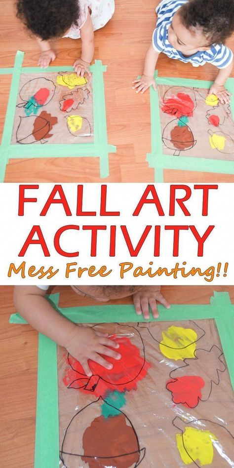 3 Year Old Arts And Crafts #ArtsAndCraftsHouseNumbers Product ID:6430648233 #CardCraft Fall Art Activities, Fall Activities For Toddlers, Fall Crafts For Toddlers, Mess Free Painting, Infant Classroom, Free Painting, Fall Arts And Crafts, Baby Art Projects, Easy Fall Crafts