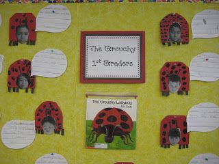 Finally in First: The Grouchy Ladybug Ladybugs Kindergarten, Grouchy Ladybug Activities, The Grouchy Ladybug, Eric Carle Classroom, Spring Classroom Activities, Eric Carle Activities, Grouchy Ladybug, Ladybug Theme, Insects Theme