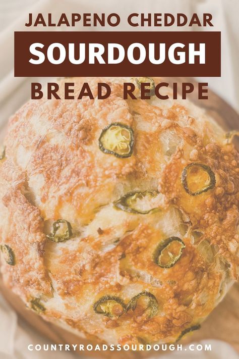 Discover how to make easy jalapeño cheddar bacon sourdough bread with this simple recipe. Perfect for beginners, this no knead, no yeast bread uses a sourdough starter for a delicious homemade loaf. The spicy jalapeño slices, savory bacon, and cheesy cheddar create an irresistible flavor combination. Baked in a Dutch oven, this artisan sourdough loaf is ideal for any occasion. Follow our step-by-step guide for a flavorful and impressive homemade bread. Cheddar Jalapeno Sourdough Bread, Jalapeño Cheddar Sourdough, Jalapeno Cheddar Sourdough Bread, Dutch Oven Sourdough Bread Recipe, Savory Bacon, Artisan Sourdough, Tempura Recipe, Easy Sourdough Bread Recipe, Discard Recipe