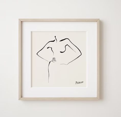 View Keith Haring by BonaDigitalArts on Etsy Picasso Woman, Picasso Line Art, Bedroom Art Above Bed, Modern Exhibition, Picasso Poster, Gallery Decor, Trendy Posters, Picasso Drawing, Art Picasso