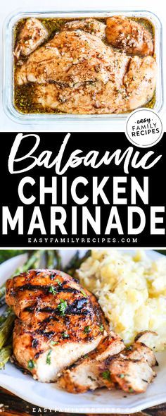 Balsamic Chicken Marinade, Balsamic Chicken Marinades, Juicy Grilled Chicken, Easy Chicken Marinade, Chicken Marinade Recipes, Low Carb Low Fat Recipes, Chicken Marinade, Best Low Carb Recipes, Balsamic Chicken