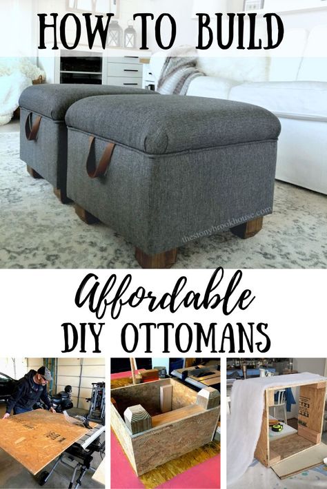 Restauration Hardware, Diy Storage Ottoman, Diy Ottoman, Upholstery Diy, Furniture Renovation, Diy Furniture Table, Diy Furniture Projects, Flipping Furniture, Redo Furniture