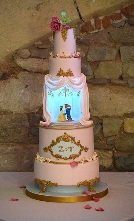 Beauty And The Beast Wedding Cake, Beauty And Beast Birthday, Beauty And The Beast Wedding, Beauty And Beast Wedding, Beauty And The Beast Theme, Disney Wedding Cake, Disney Princess Cake, Beauty And The Beast Party, Disney Wedding Theme