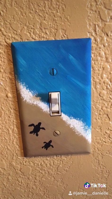 Painted Light Switch, Light Switch Art, Light Switch Covers Diy, Bedroom Art Painting, It Painting, Cute Canvas Paintings, Canvas Painting Diy, Small Canvas Art, Arte Inspo