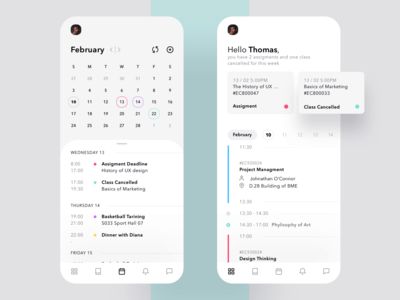 Schedule Manager for Students Todo App, To Do App, Ui Design Mobile, Ui Ux 디자인, Scheduling App, Calendar App, App Interface Design, Mobile Ui Design, Ios Design