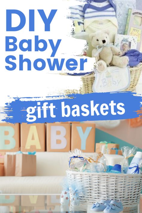 Here are baby shower gift basket ideas for boys the perfect gift for any newborn or baby shower gifts. Easy Homemade DIY Baby Shower Gift Ideas For Baby Girls, for Baby Boys or for Gender Unknown (gender neutral) #babyshower How To Make A Baby Shower Gift Basket, Diy Baby Shower Gift Basket, Diy Baby Shower Gift, Baby Shower Basket, Perfect Gift Basket, Baby Shopping Cart, Baby Shower Gift Ideas, Baby Shower Baskets, Baby Shower Gift Basket