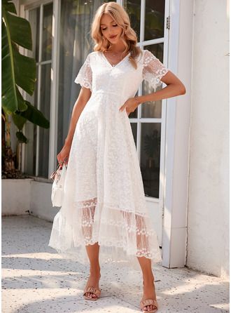 Modest White Dress, Ankle Length Wedding Dress, Backyard Wedding Dresses, Crepe Wedding Dress, Tulle Midi Dress, Tulle Maxi Dress, Rehearsal Dinner Dresses, Chiffon Midi Dress, Short Sleeve Maxi Dresses