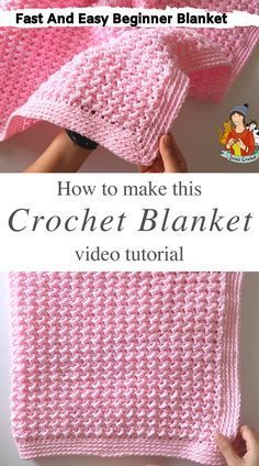 Easy Beginner Crochet Blanket, Crochet Blanket Video, Beginner Crochet Blanket, Crochet Blanket Tutorial, Crochet Baby Blanket Beginner, Baby Afghan Crochet Patterns, Crochet Baby Blanket Free Pattern, Crochet Blanket Pattern Easy, Easy Crochet Baby Blanket