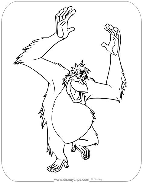 King Louie Jungle Book, Gorilla Illustration, Disney Gif, King Louie, Disney Ladies, Disney And Dreamworks, Disney Drawings, Cartoon Animals, Dreamworks