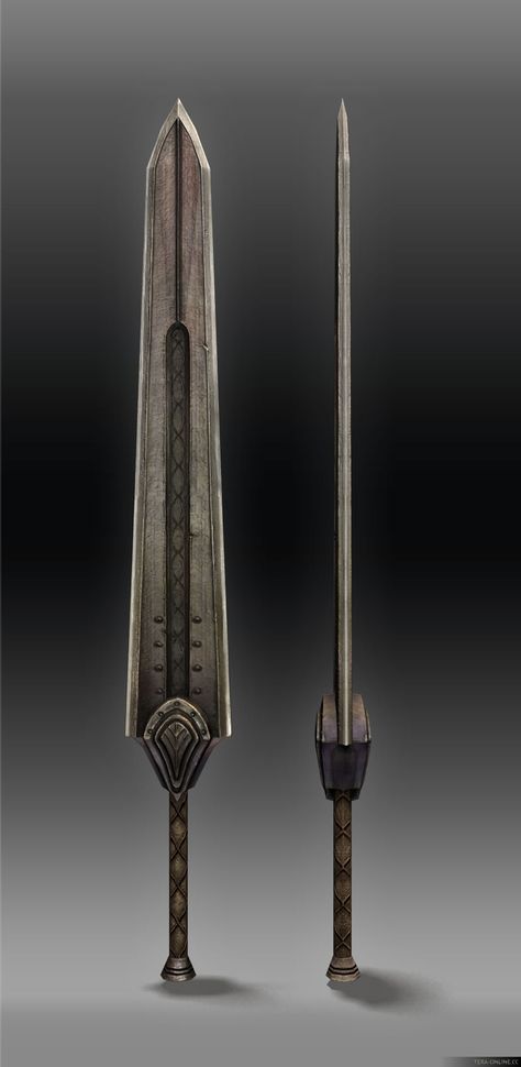 Don't know who could carry it. But it would look epic. Dnd Greatsword Designs, Fantasy Greatsword Design, Greatsword Design, Fantasy Greatsword, Fantasy Props, Cool Swords, Solo Leveling, Arm Armor, Fantasy Armor