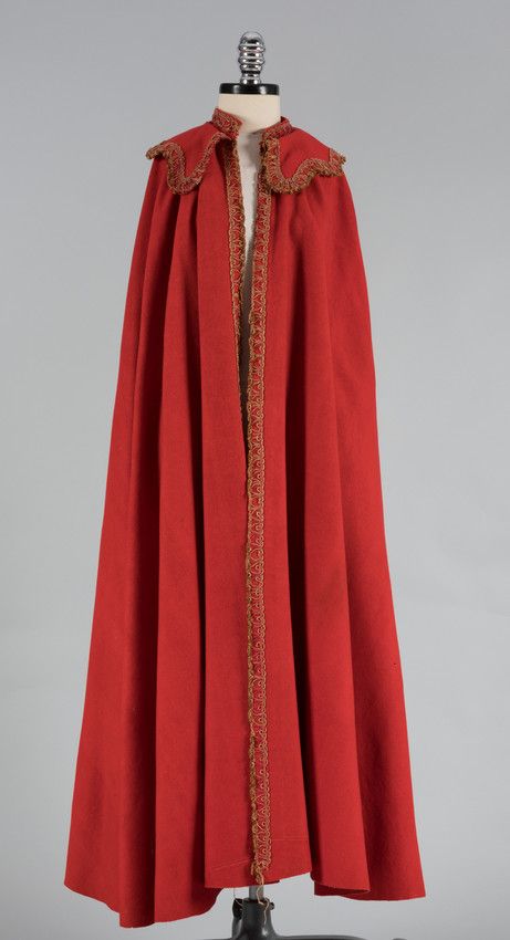 Cloak | Historic New England Ylfa Snorgelsson, Royal Cloak, Royal Cape, Hedda Gabler, Red Cloak, Winter Cloak, Historic New England, Scalloped Collar, Pink Daisies