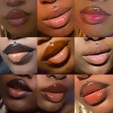 Lip Piercing Medusa, Medusa Piercing Lip, Medusa And Smiley Piercing, Madussa Piercing Lip, Medusa Lip Piercing Black Women, Lip Piercings Black Women, Cute Facial Piercings Lips, Medusa Lip Piercing, Medusa And Ashley Piercing