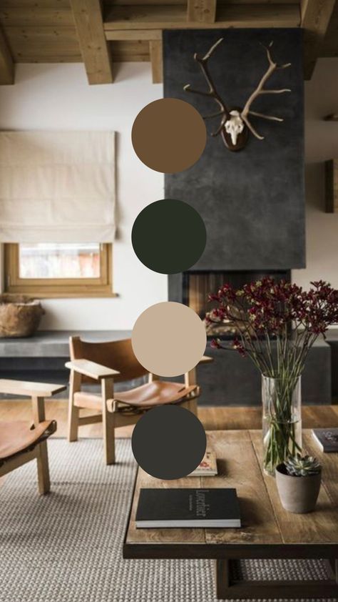 Color Palette Aesthetic | Earth Tones | Interior Design Inspiration Earthy Colour Palette Earth Tones, Earth Tone Home Color Palette, Earth Tone Color Palette Whole House, Earth Tone Primary Bedroom, Earthy Home Palette, Cool Tone House Interior, Office Space Color Palette, Bedroom Design Earth Tones, Interior Color Palette Earth Tones