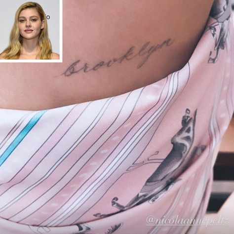 Nicola Peltz Tattoo, Brooklyn Tattoo, Victoria And David, Famous Moms, Nicola Peltz, Nicolas Peltz, Brooklyn Beckham, Tattoo Meaning, Vogue Germany