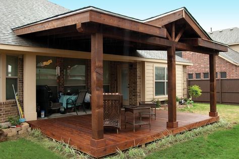 patio covers attached to existing roof - Google Search | Outdoor ... Renovation Facade, Veranda Design, Pergola Diy, Porch Design Ideas, Covered Patio Design, Farmhouse Patio, Patio Deck Designs, Rustic Porch, Front Porch Design