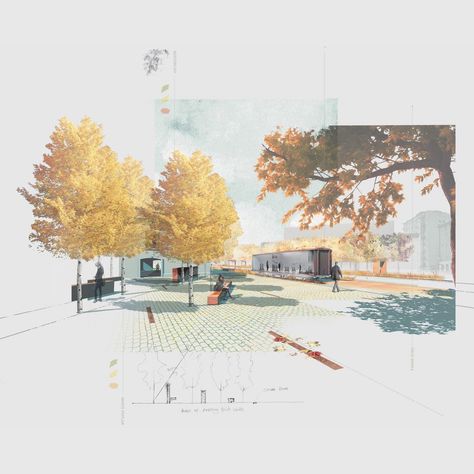 Touched / Untouched - KooZA/rch Sketchbook Architecture, Collage Architecture, Landscape Architecture Graphics, Presentation Board Design, Urban Design Graphics, Photoshop Rendering, Architecture Portfolio Design, Architecture Sketchbook, Architecture Collage