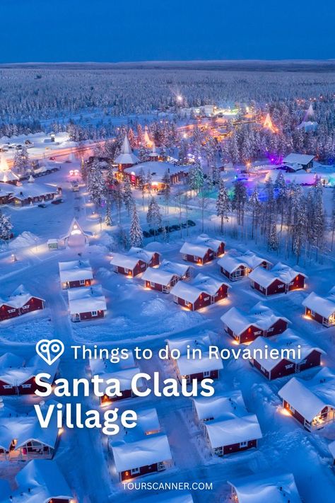 Step into a festive fairy tale at Santa Claus Village, one of the BEST things to do in Rovaniemi. Meet the man himself, cross the Arctic Circle, and bask in the holiday spirit all year round! 🌟 Ready for a magical journey? Click the link to our blog for the complete guide to Santa Claus Village and other joyful things to do in Rovaniemi. 👉🔗 #SantaClausVillageMagic #ThingsToDoInRovaniemi #ChristmasInLapland Rovaniemi Finland, Snow Castle, Santa Claus Village, Santa's Village, Snow Activities, Visit Santa, Holiday Village, Wildlife Park, Frozen Lake