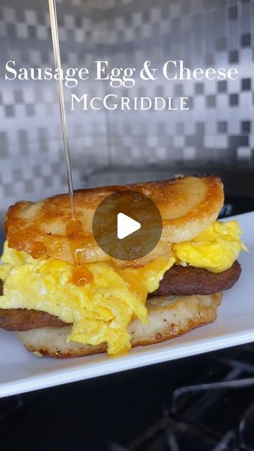 Mrs. Baker on Instagram: "Where My Breakfast Lovers Att 🔥 #cookwithme 

Cook breakfast with me 

What y’all calling this a McGriddle or a Sausage Egg and Cheese Pancake sandwich 😭

In any event it was 🤤

What I used 
Complete pancake mix 
Jimmy dean sausage patties
Egg land best eggs 
Syrup 
Butter 

#breakfast #breakfastlovers #pancakes #sausage #eggs #sandwich #bakerskitchen #foodie #inthekitchen #cooking #tastyfood #blogging #easyrecipes" Sausage Egg And Cheese Sandwich, Dagwood Sandwich, Eggs Sandwich, Pancake Sandwich, Pancake Sausage, Sausage Muffins, Best Eggs, Jimmy Dean Sausage, Cook Breakfast