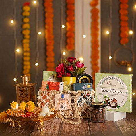 Corporate Diwali Gift For Employees, Workers, Clients Diwali Shoot, Diwali Gift Ideas, Diwali Aesthetic, Diwali Story, Coconut Crunch, Diwali Hampers, Corporate Diwali Gifts, Diwali Ideas, Jute Handbags