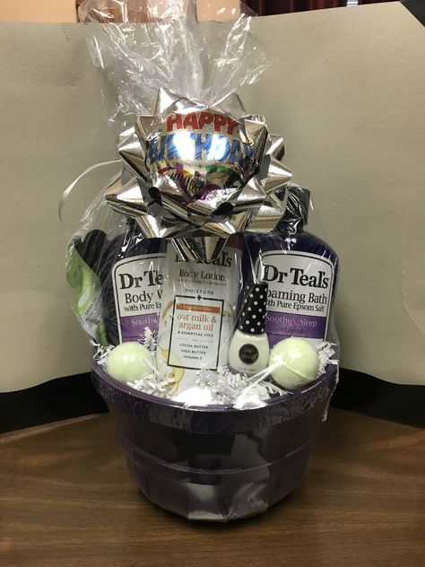 Dr teal gift baskets Dr Teals Gift Basket Ideas, Gift Baskets For Men And Women, Raffle Baskets People Actually Want, Dr Teal Gift Basket, Stag And Doe Raffle Prizes, Raffle Basket Ideas Themed, Raffle Baskets Ideas, Diaper Raffle Prize Ideas Baskets, Themed Baskets For Raffles