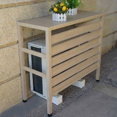 Wood Flower Stand, Air Conditioner Screen, Air Conditioner Cover Outdoor, Air Conditioner Design, Diy Air Conditioner, Outdoor Air Conditioner, Garden Cover, Air Conditioner Covers, Air Conditioner Cover