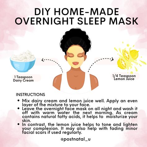 Here's one of the overnight face masks that you can easily prepare at home and give you a glowing morning look. . . . . . . . . . . #PostNatalU #AntiAgingTips #FaceMask #SkinTips #HealthTips #SkinCareTips #FaceMask #OvernightFaceMask #HomeMadeFaceMask Overnight Face Mask For Glowing Skin, Facial Scars, Overnight Face Mask, Hair Salon Interior, Skin Care Routine Order, Glowing Skin Mask, At Home Face Mask, Homemade Mask, Glow Mask