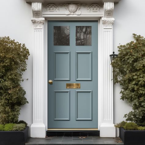 colourful storm doors - Google Search Traditional Front Doors Entrance, Writers Cabin, Georgian Front Door, Front Door Colours, Traditional Front Door, Front Doors Uk, External French Doors, Victorian Front Doors, Traditional Front Doors