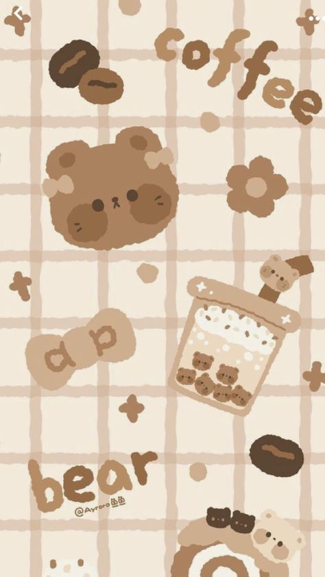 Boba Bear Wallpaper, Boba Wallpapers Aesthetic, Bubble Tea Background, Boba Tea Aesthetic Wallpaper, Boba Background, Bubble Tea Wallpaper, Boba Tea Wallpaper, Boba Wallpaper, Tea Wallpaper