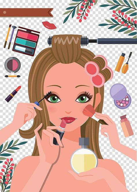 Beauty Products Hair clipart #hairclipart Hair clip art | Hairstyle clipart Hair Editor Png, Makeup Cartoon, Mirror Drawings, Cartoon Makeup, Makeup Illustration, Hair Clipart, Anime Makeup, Anime Outfit, Cartoon Hair