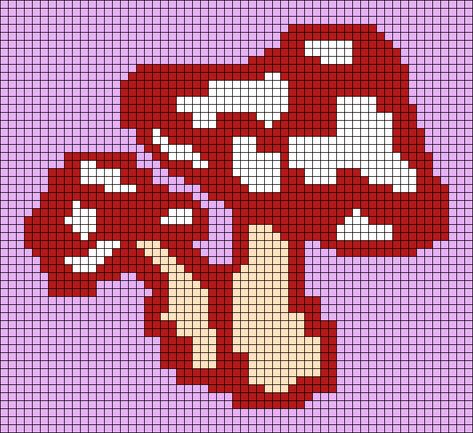 Alpha pattern #162669 | BraceletBook Moomin Alpha Pattern, Mushroom Alpha Pattern, Mushrooms Nature, Tapestry Ideas, Art Templates, Tapestry Crochet Patterns, Pixel Pattern, Pixel Art Pattern, Crochet Tapestry