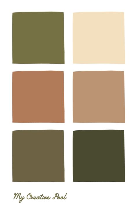 Follow for more branding color palettes and color schemesAn olive inspired neurtal earth tone color scheme perfect for your next projectbranding brandcolors colorinspiration colorpalette logo Earth Tone Mood Board, Earth Tones Paint, Earth Colour Palette, Tone Color Palette, Feminine Color Palette, Earth Tone Color Palette, Polygon Art, Earth Tone Color, Paper Home