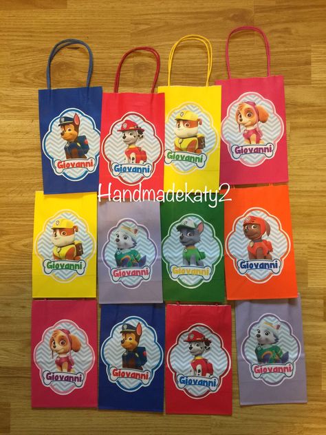 Paw Patrol Goodie Bags, Paw Patrol Party Cake, Goody Bag Ideas, Paw Patrol Party, Paw Patrol Birthday, Bag Ideas, Candy Bags, Goodie Bags, Baby Birthday