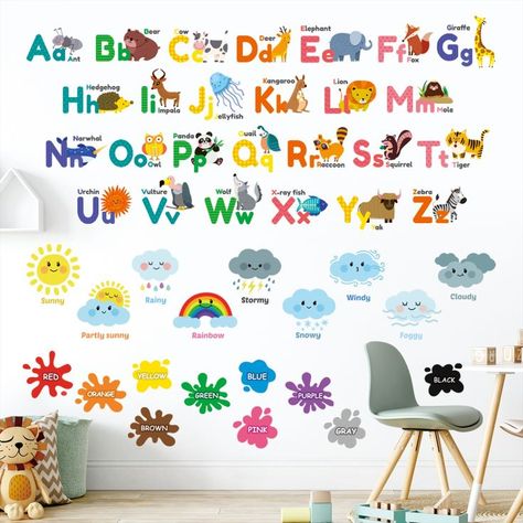 Our alphabet products has been one of the very best selling products. Come and check out our newest alphabet product that was released less than a month ago! 🤪 #picoftheday #photooftheday #love #happy #colour #numbers #beautiful #repositionable #dailylife #childrensart #shapes #ınstadaily #weather #alphabet #colours #colors #animals #insta #instapic #instagram Kids Wall Stickers, Educational Decor, Learning Abc, Alphabet Wall, Nursery Wall Stickers, Abc 123, Wall Stickers Kids, Animal Alphabet, Alphabet And Numbers