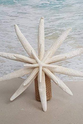 Hawaiian Christmas Tree, Lake Crafts, Starfish Tree Topper, Camp Projects, Beach Christmas Ornaments, Coastal Christmas Tree, Coastal Christmas Decor, Hawaiian Christmas, Beachy Christmas