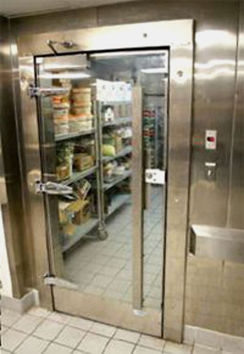 Walk-in​ Refrigerator placed beside Walk-In Freezer Shrimp Cauliflower, Walk In Freezer, Cauliflower Fried, Fried Foods, Smitten Kitchen, Butler's Pantry, Chefs Kitchen, Pantry Design, Industrial Kitchen