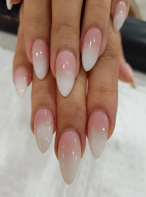 Chic Ombre Nail Designs: 50 Dreamy Ideas! Round Ombre Acrylic Nails, 2024 Ombre Nails, Umbra Nails Ombre, Hombre Nail Designs, Summer Ombre Nails 2024, Basic Acrylic Nail Designs, French Ombre Nails Almond, Ombre Nails Almond Shape, Ombré Nails Almond