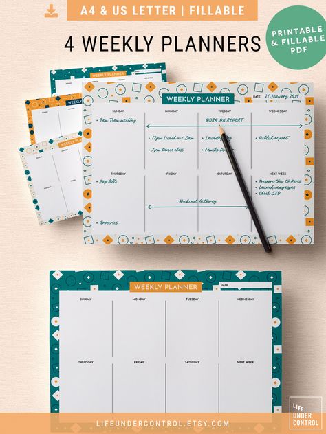 Weekly Schedule Printable Undated Digital Planner A4 & US Letter Fillable to Do List Notepad, Home Management, Organizational Inserts - Etsy plannerlover #digitalplannercovers. To Do List Notepad, Weekly Schedule Printable, Weekly Planner Pad, Undated Digital Planner, Schedule Printable, List Notepad, Home Management, Weekly Schedule, Planner Inspiration