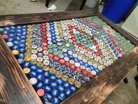 Beer Cap, Outdoor Coffee Table, Beer Caps, Bud Light, Outdoor Coffee Tables, Diy Stuff, Bottle Caps, Bottle Cap, Braided Rugs