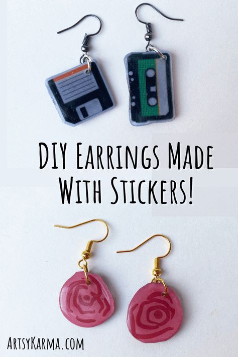 Cool Diy Jewelry Ideas, Beads For Earring Making, How To Make Paper Earrings Diy Jewelry, How To Make Plastic Earrings, Recycled Accessories Diy, Earring Crafts Diy Jewelry, How To Make Cute Earrings, Simple Bead Earrings Diy, Book Jewelry Diy