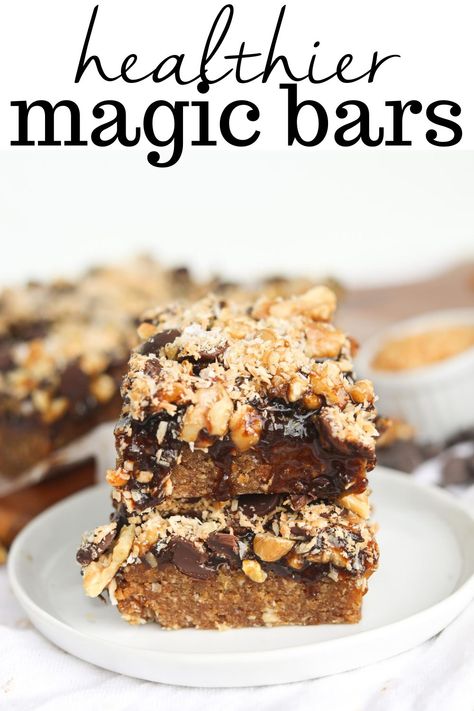 Magic Bars Recipe, Layer Bars, Magic Bars, Healthy Bars, Healthier Desserts, Walnut Recipes, Time Of The Day, Gluten Free Recipes Easy, Fool Proof Recipes