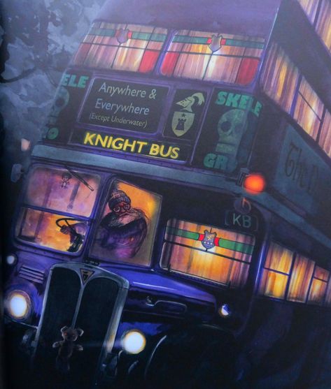 JIM KAY Knight Bus Nottetempo Kenneth Branagh Harry Potter, Knight Bus Harry Potter, The Knight Bus, Knight Bus, Hp Aesthetic, Harry Potter Ornaments, Harry Potter Painting, Harry Potter Illustrations, Ford Puma