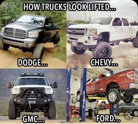 Ford Humor, Funny Truck Quotes, Chevy Jokes, Ford Memes, Ford Jokes, Truck Memes, Truck Quotes, Chevy Diesel Trucks, Trucks Lifted Diesel