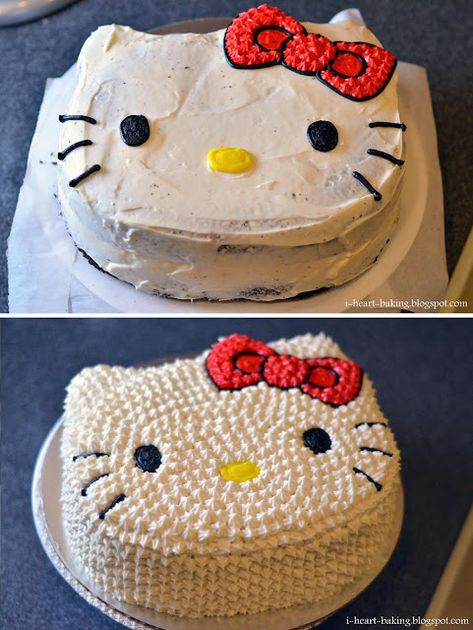 Hello Kitty Cake Ideas, Kue Hello Kitty, Tort Hello Kitty, Heart Baking, Hello Kitty Birthday Cake, Birthday Baking, Hello Kitty Birthday Party, Kitty Cake, Hello Kitty Themes